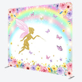 Lofaris Floral Rainbow Fairy Land Square Tension Backdrop